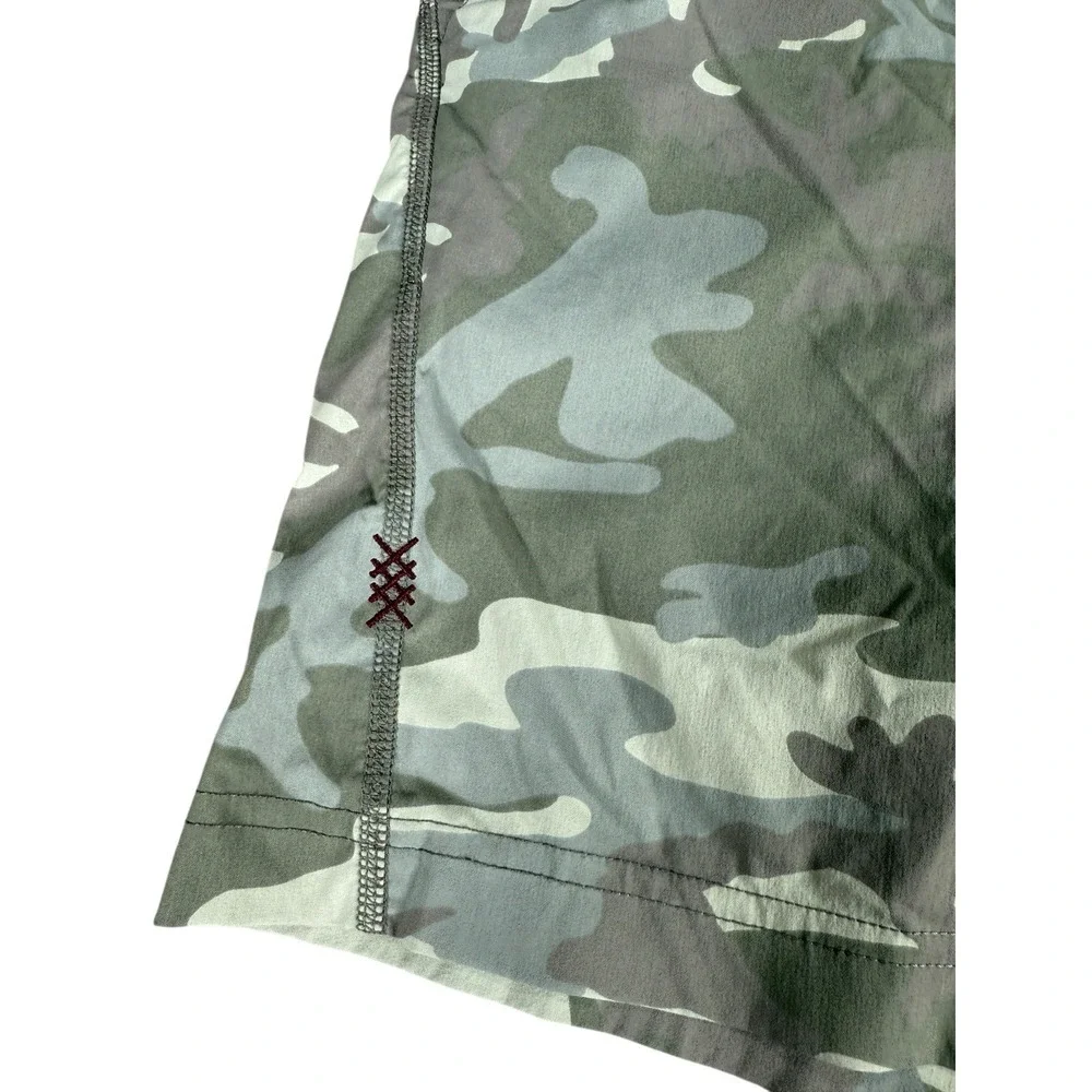 Rhone Athletic Shorts Mens Small Gray‎ Camo Elastic Waist Performance 7in Inseam